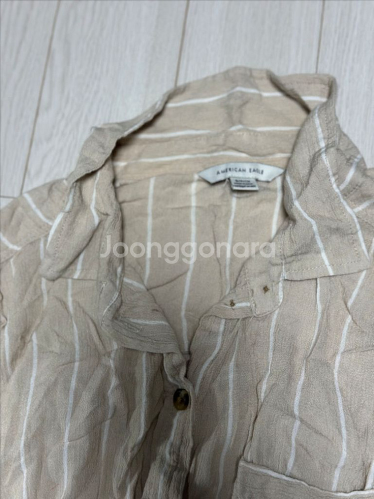 아메리칸 이글 스트라이프 셔츠 원피스--3