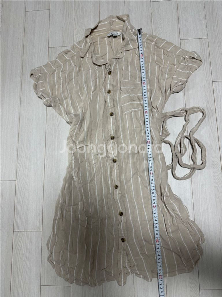 아메리칸 이글 스트라이프 셔츠 원피스--1