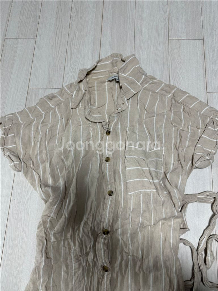 아메리칸 이글 스트라이프 셔츠 원피스--5