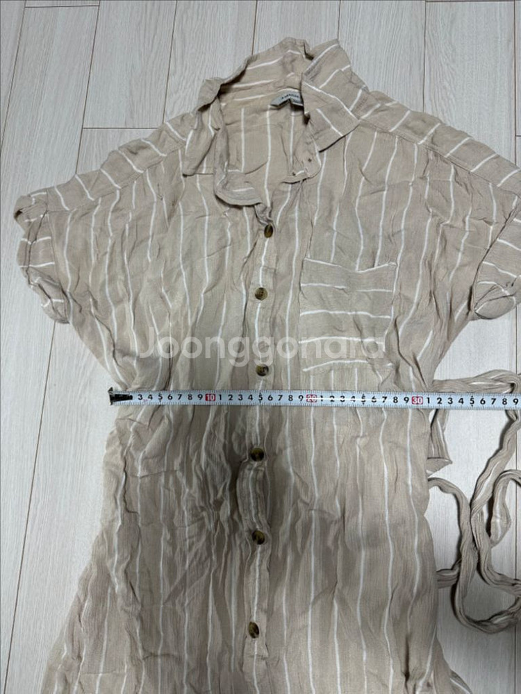 아메리칸 이글 스트라이프 셔츠 원피스--6