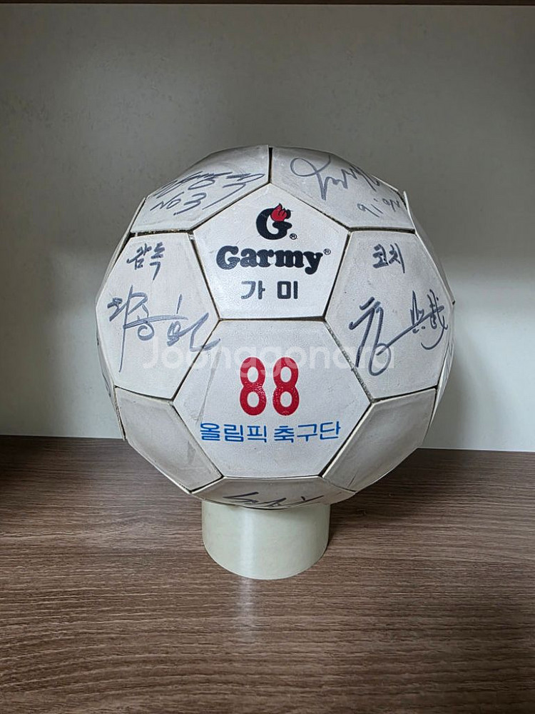 88올림픽 축구단 축구공 사인볼--0