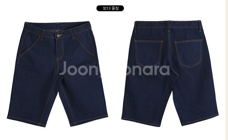 생지스판 5부데님바지--5