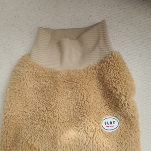 강아지옷 베이지 후리스 목폴라 티셔츠 털옷 겨울옷2XL