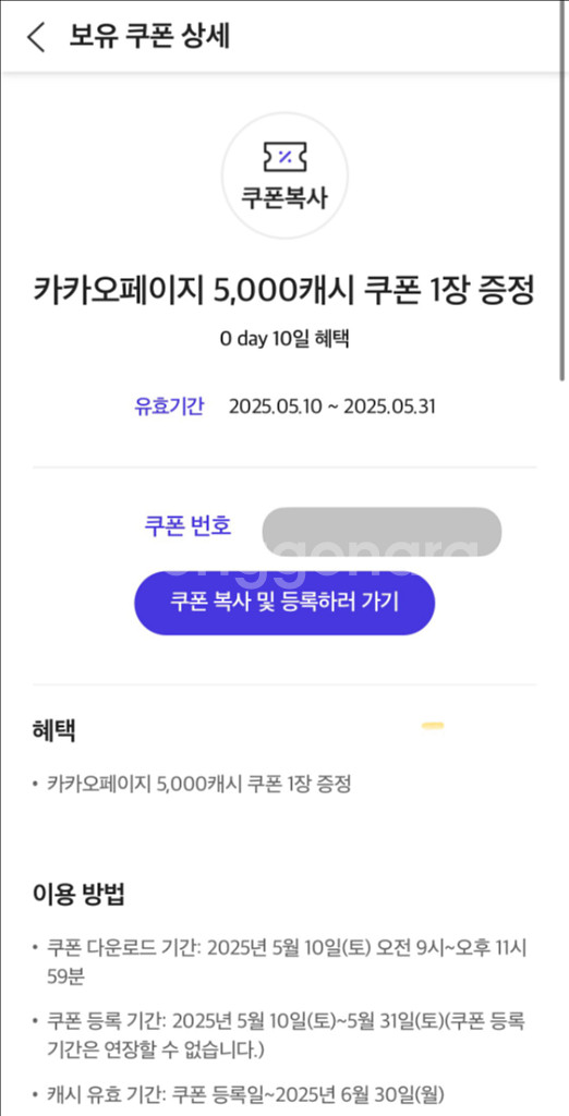 카카오페이지 5000원권--0