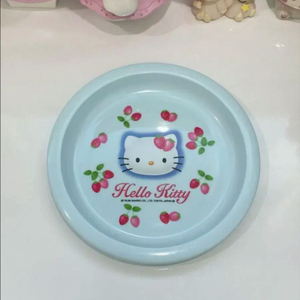 산리오 고전키티 딸기 플레이트 접시 그릇 다꾸 고전문구