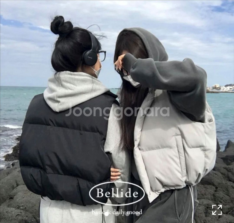 에이블리 베이델리 스모어 스트링 조끼패딩--0