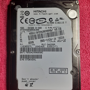 히다찌 HDD 500GB 2.5인치 노트북 하드