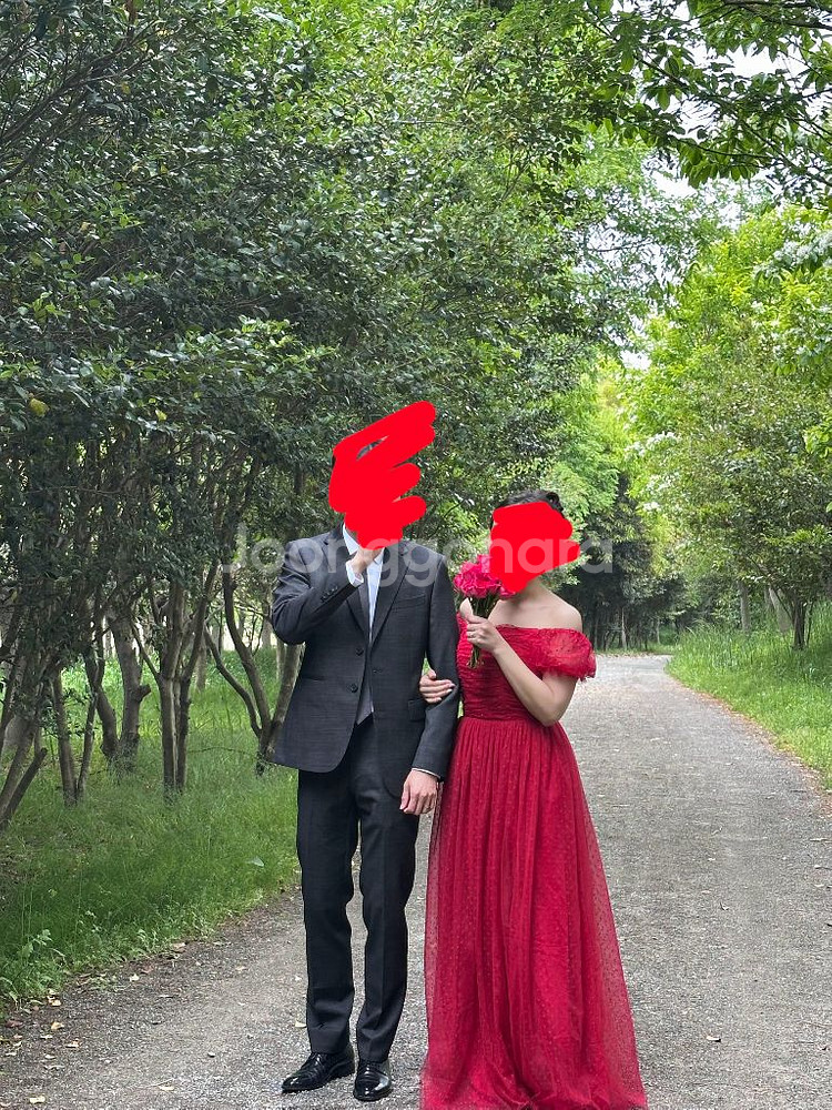 (판매) 어바웃타임드레스 야외스냅 레드드레스 판매--2