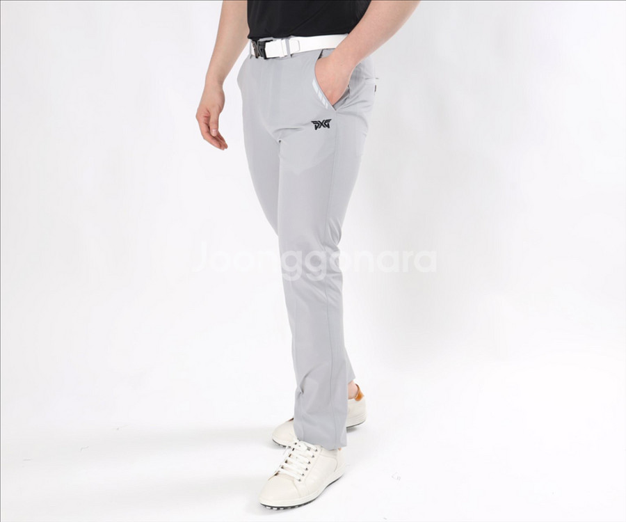 PXG 남성 골프웨어 포켓 커터나염 로고자수 스판 팬츠--1