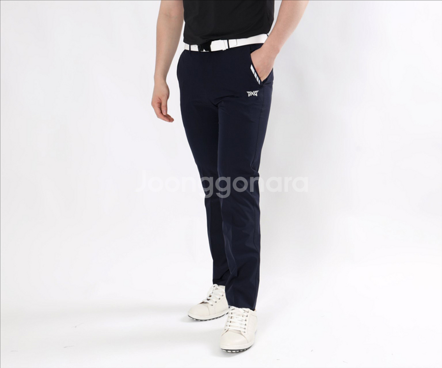PXG 남성 골프웨어 포켓 커터나염 로고자수 스판 팬츠--5