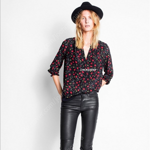 쟈딕앤볼테르 나뭇잎블라우스 XS