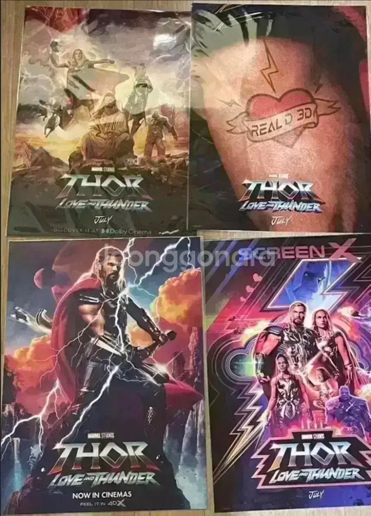 토르 러브앤썬더 포스터 아이맥스4DX 필름마크아트카드--3