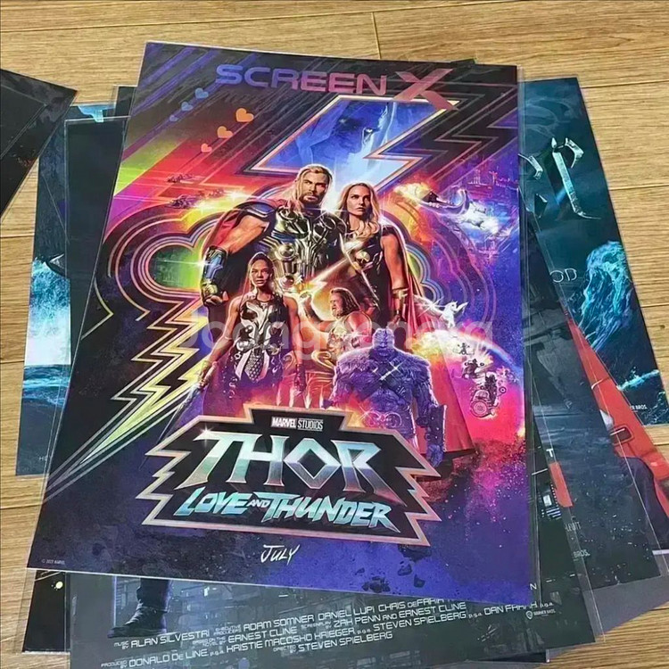 토르 러브앤썬더 포스터 아이맥스4DX 필름마크아트카드--2