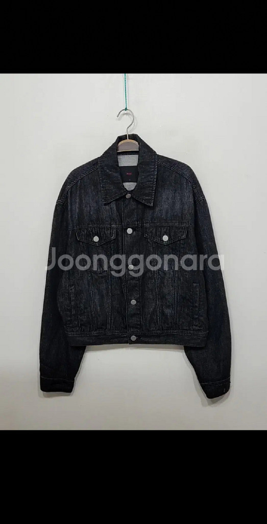 (XL) 플랙 청자켓 블랙진 칼릭데님 자켓 빈티지--0