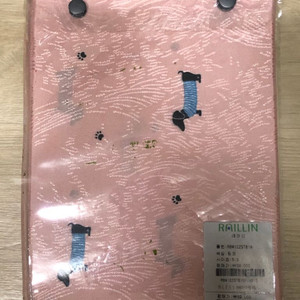 (새것) 풍기인견 닥스훈트 베개커버 2장세트 핑크