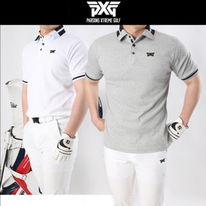 PXG 골프웨어 남성 카라배색 면 카라티셔츠