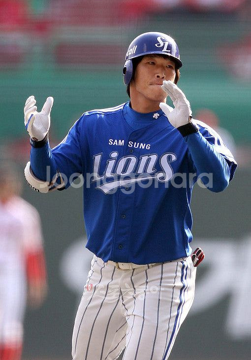 삼성라이온즈 이영욱 실착 유니폼--2