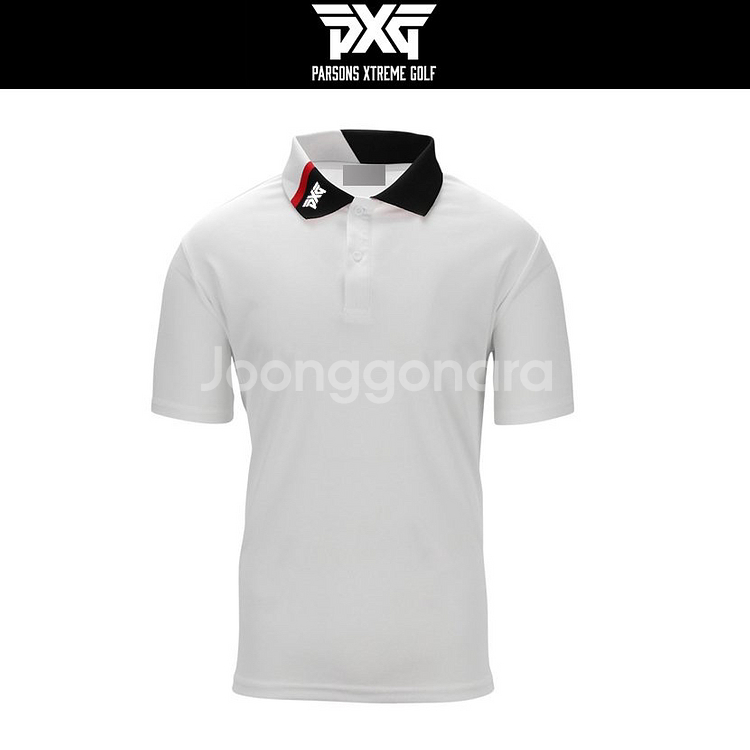 PXG 남성 골프웨어 카라배색 로고나염 카라 반팔티--5