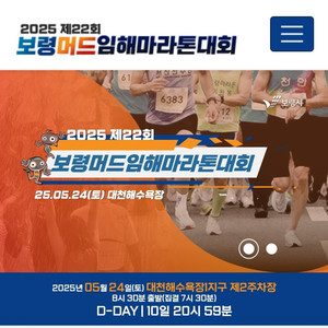 보령머드임해마라톤 하프코스 배번 구함