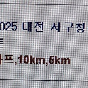 대전 서구청장배 마라톤 하프코스 배번구함