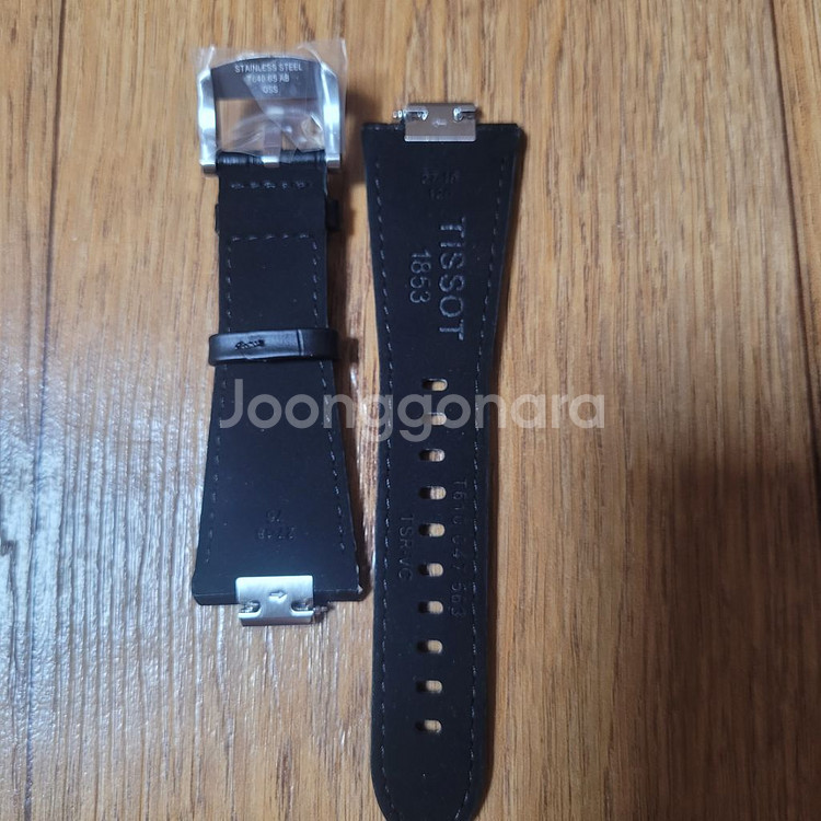 티쏘 prx 40mm 정품가죽밴드 검은색--0