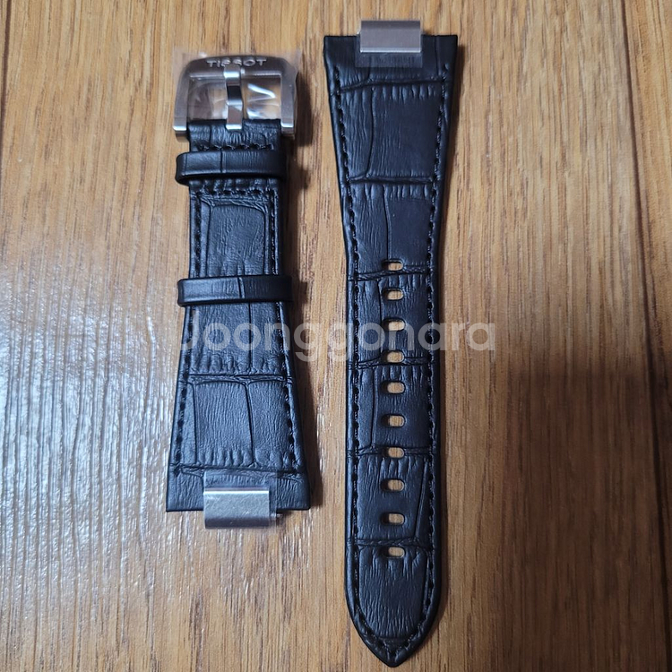 티쏘 prx 40mm 정품가죽밴드 검은색--1