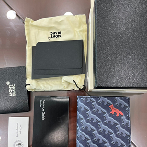 몽블랑x메종키츠네 콜라보 클러치백, 반지갑 팝니당