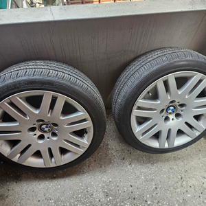 bmw 18인치 휠타이어 2짝 포터휠