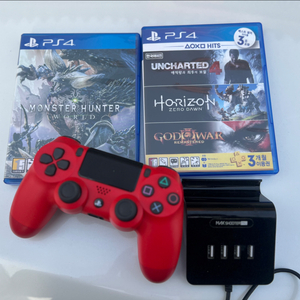 플스 PS4 듀얼쇼크4 정품+게임CD+조이트론