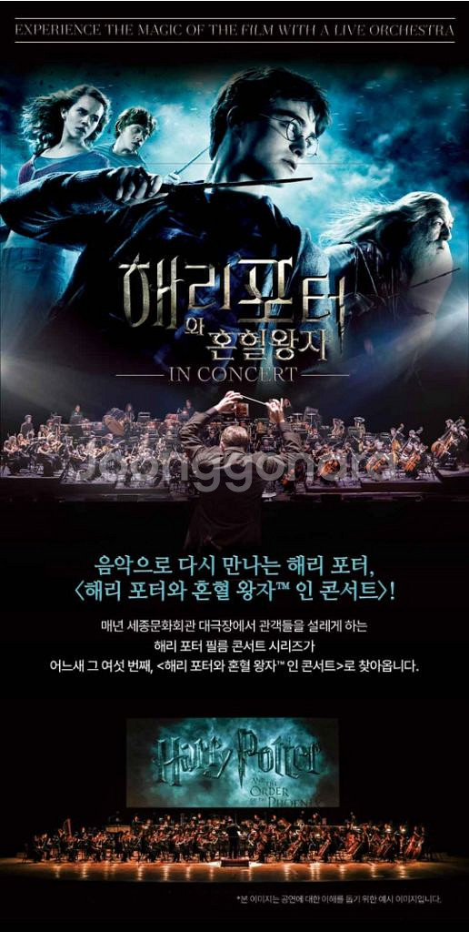 해리포터와 혼열 왕자 콘서트 R석 2장 (5/16, 1--1