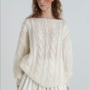 위드아웃썸머 cinnamon cable knit