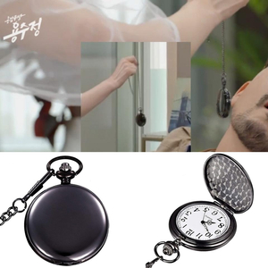 새 용감무쌍 용수정 협찬 검정색 아라비아 숫자 회중시계