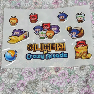 고전문구 크레이지 아케이드 스티커 레어 크아굿즈