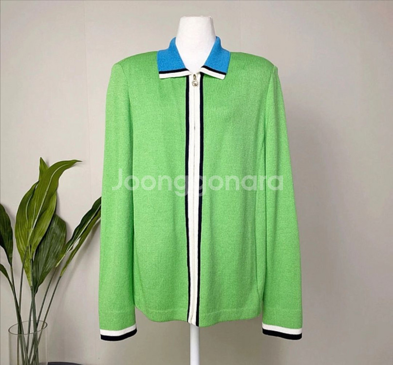 (완전 새제품)센존 연두색 니트 자켓 M사이즈--6