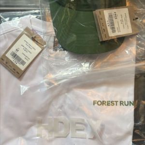 HDEX 흰색 티셔츠 M 현대 포레스트런 모자 셋