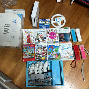 닌텐도 wii 정품 4인 풀세트(CD 포함)