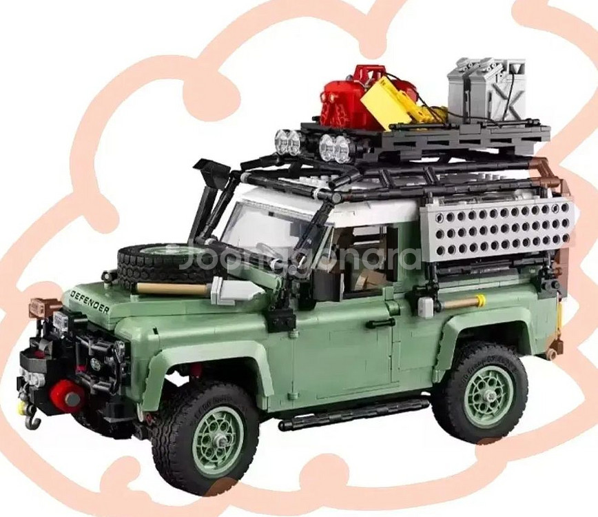 올드스쿨 스타일 랜드로버 디펜드 90 완전무장 호환레고--5