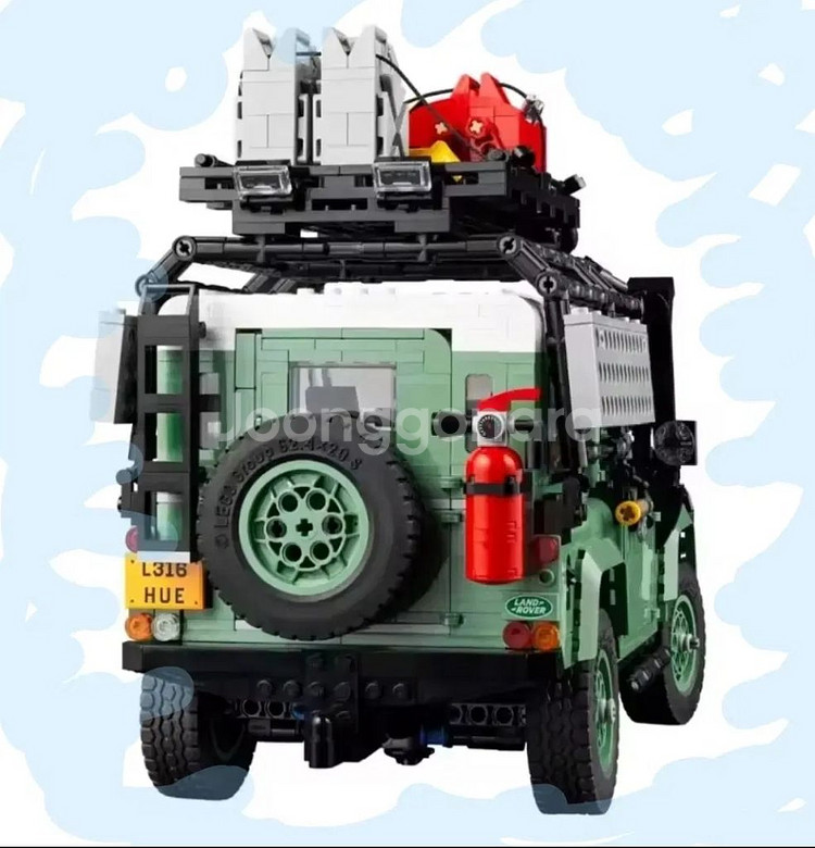 올드스쿨 스타일 랜드로버 디펜드 90 완전무장 호환레고--6