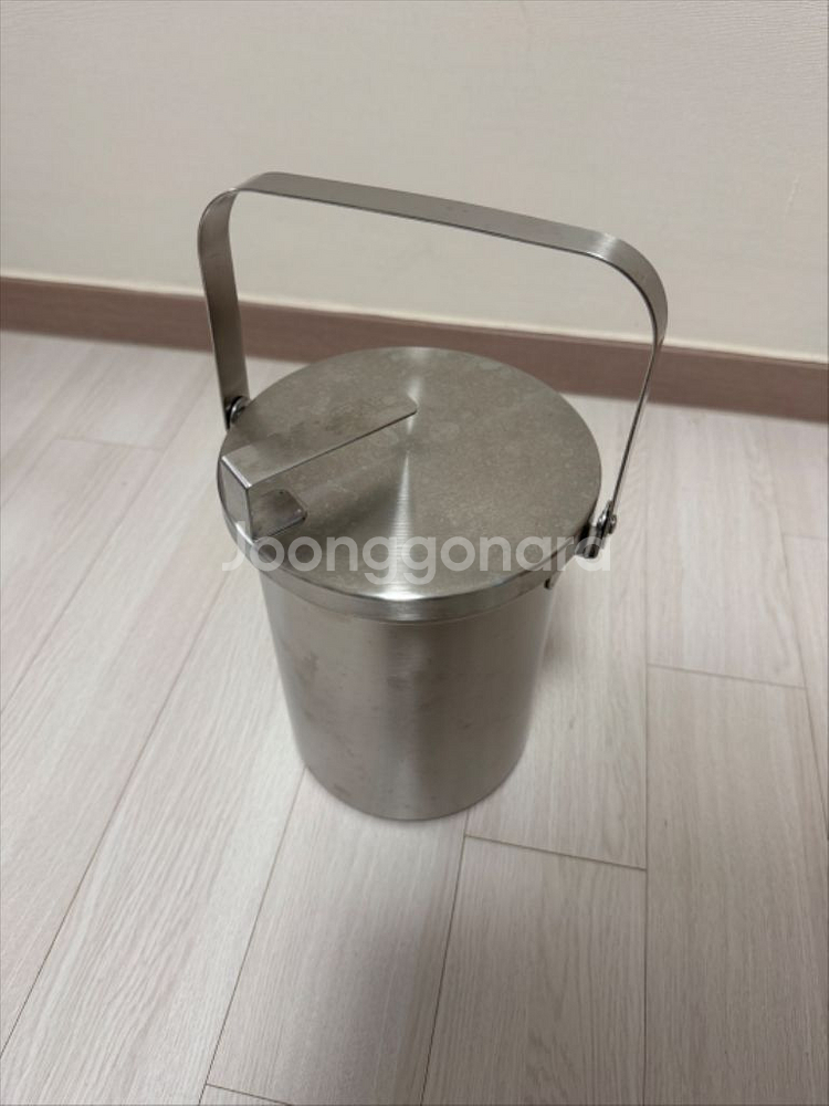 자주 jaju 뚜껑 세울 수 있는 스텐 음식물 쓰레기통--0