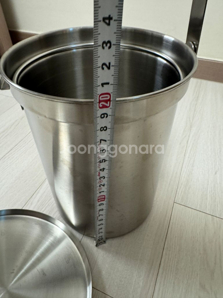 자주 jaju 뚜껑 세울 수 있는 스텐 음식물 쓰레기통--4