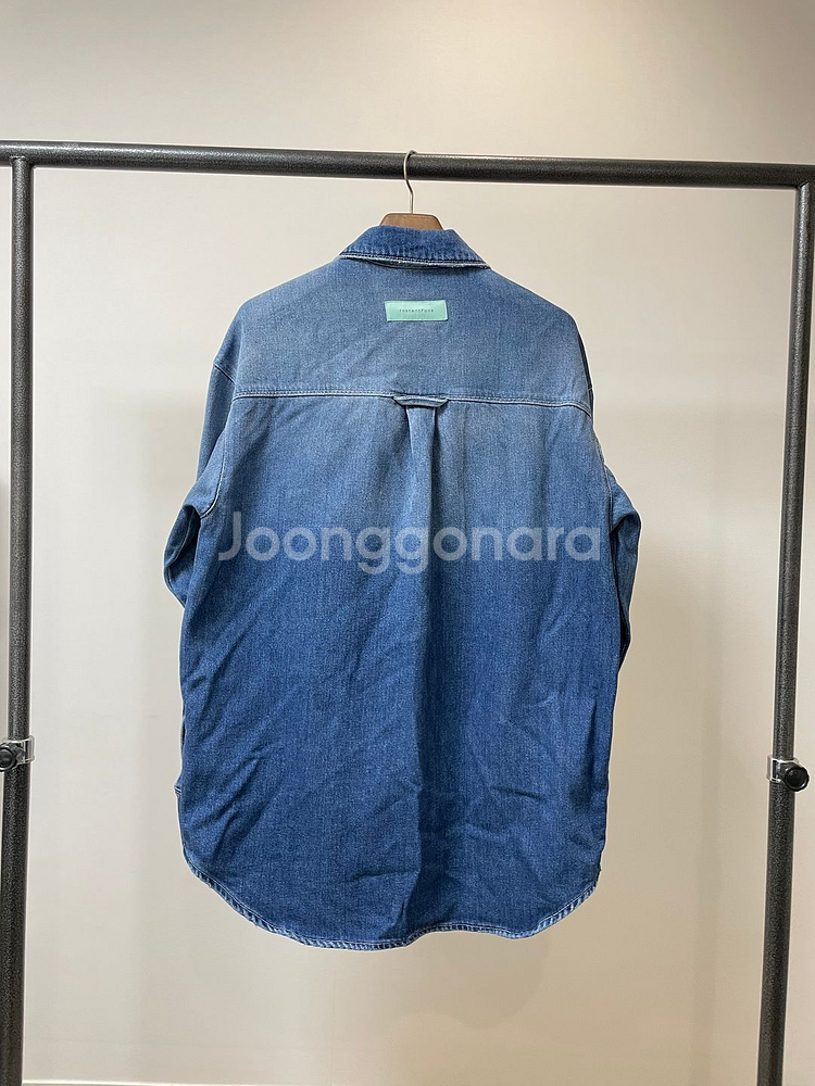 인스턴트펑크 오버핏 데님 셔츠--4