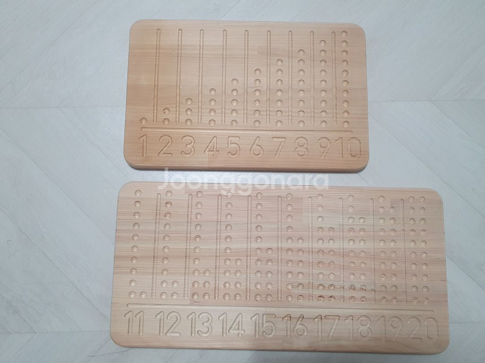 아르보레타 편백나무 수양일치 원목 숫자 학습판--0