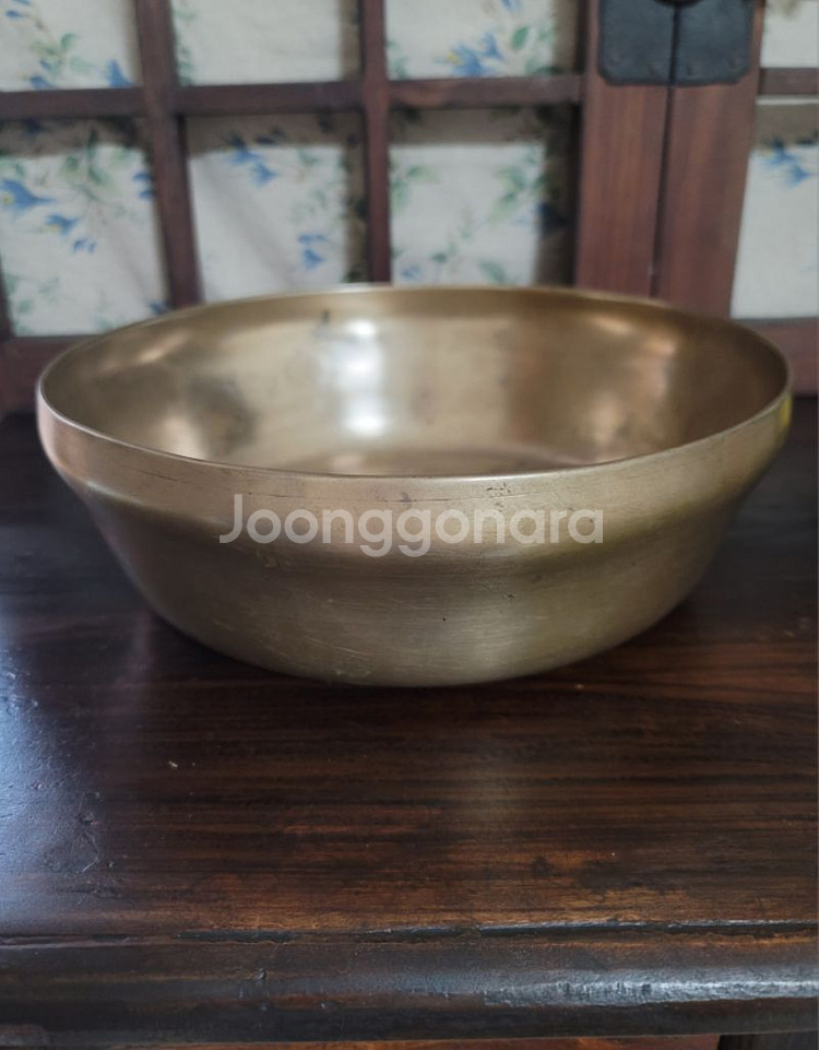 택포) 옛날 방짜유기.놋쇠 푼주--0