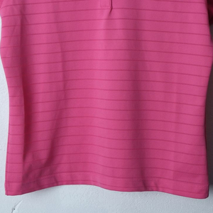 W(M) 라코스테 반팔 카라 티셔츠 스트라이프 핑크
