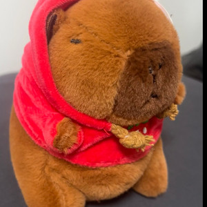 배포) 카피바라 빨강망토 후드 인형 가방열쇠고리 키링