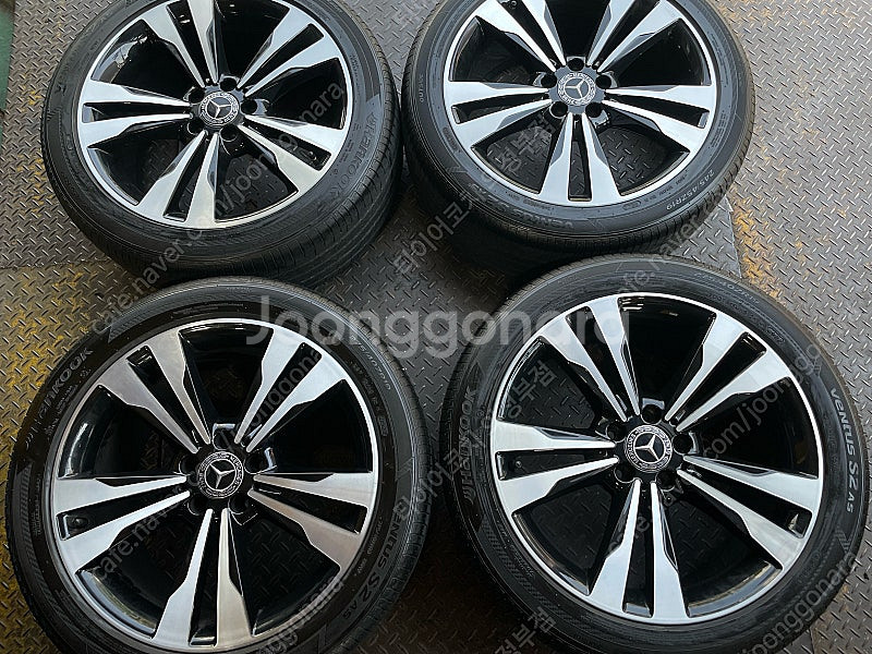 19인치 W222 벤츠S클래스 S500 블랙폴리쉬 순정휠타이어 1대분--0