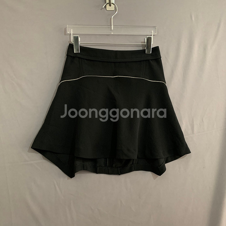 25인치 시스템 지퍼 디테일 미디 플레어 스커트 치마--0