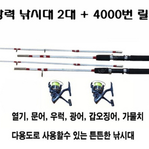 문어ㆍ우럭 전용대 2대 와 릴 2개