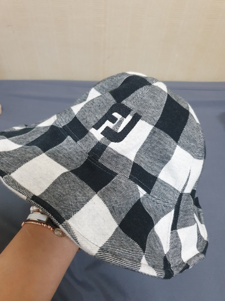 풋조이 골프 와이어 체크 버킷햇