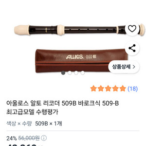 아울로스 알토 리코더 509B 모델